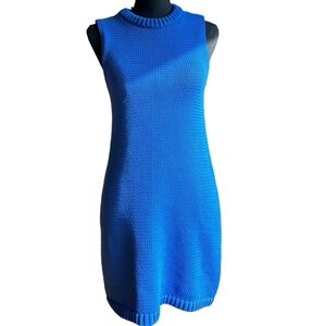 ZARA Royal Blue Chunky Knit Sweater Dress